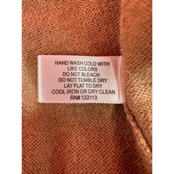 Lisa Todd Made Your Look Cashmere Blend Henley Sweater Heart Elbow Patches Sz Lg - Picture 9 of 9